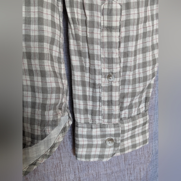 NWT Vince. Desertside Plaid Double Face Long Sleeve Shirt Size Medium - Picture 3 of 9
